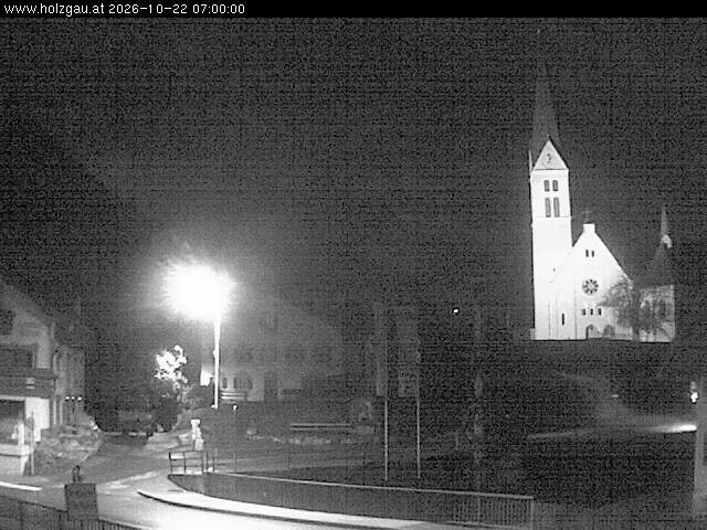 Archived image Webcam Holzgau center: Church