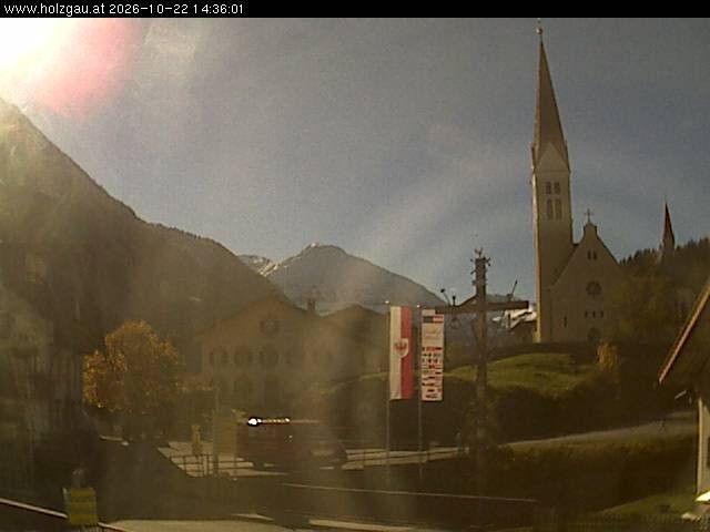 Archiv Foto Webcam Holzgau: Kirche