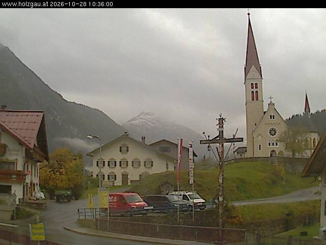 Archiv Foto Webcam Holzgau: Kirche