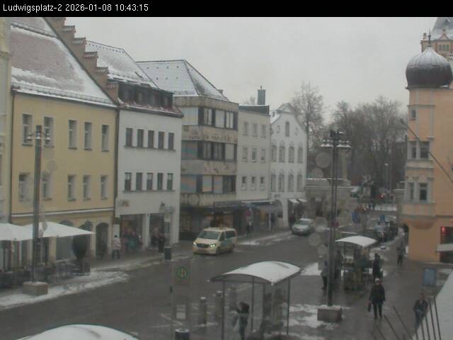 Archiv Foto Webcam Straubing Ludwigsplatz - Blick nach Osten