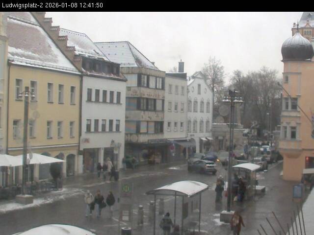 Archiv Foto Webcam Straubing Ludwigsplatz - Blick nach Osten