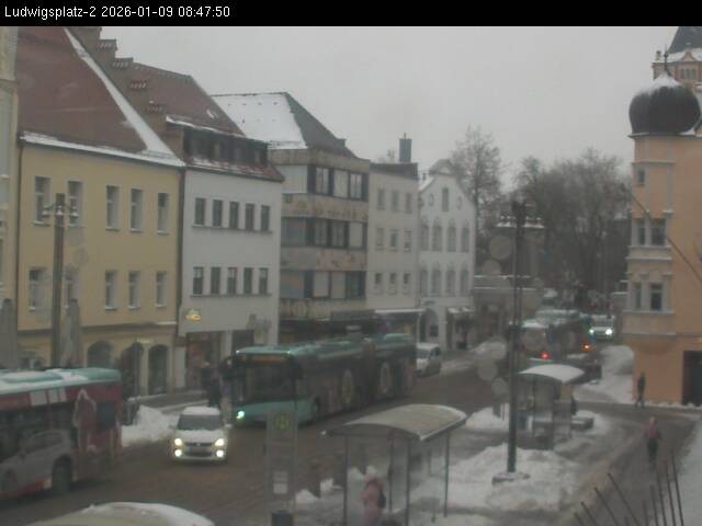 Archiv Foto Webcam Straubing Ludwigsplatz - Blick nach Osten