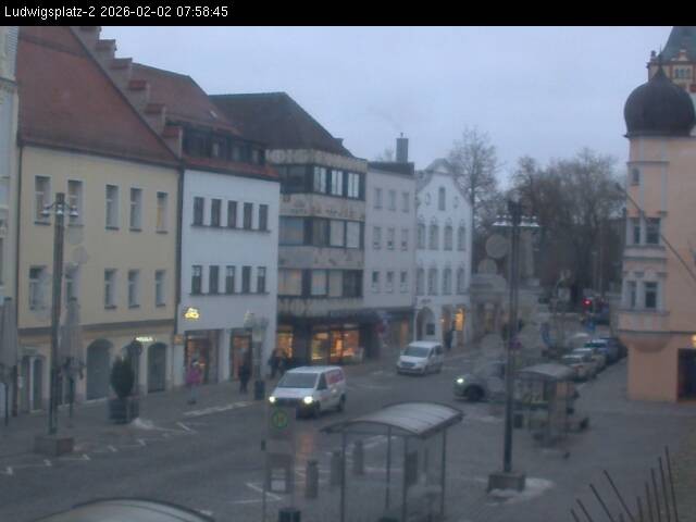 Archiv Foto Webcam Straubing Ludwigsplatz - Blick nach Osten