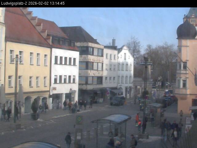 Archiv Foto Webcam Straubing Ludwigsplatz - Blick nach Osten