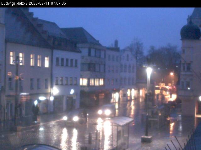 Archiv Foto Webcam Straubing Ludwigsplatz - Blick nach Osten