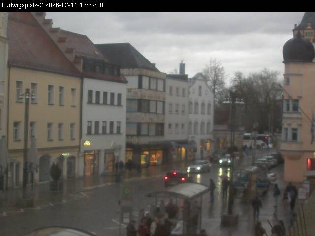 Archiv Foto Webcam Straubing Ludwigsplatz - Blick nach Osten
