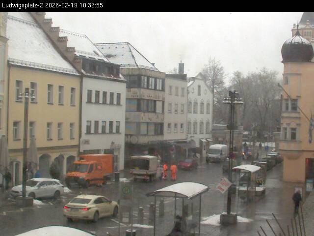 Archiv Foto Webcam Straubing Ludwigsplatz - Blick nach Osten