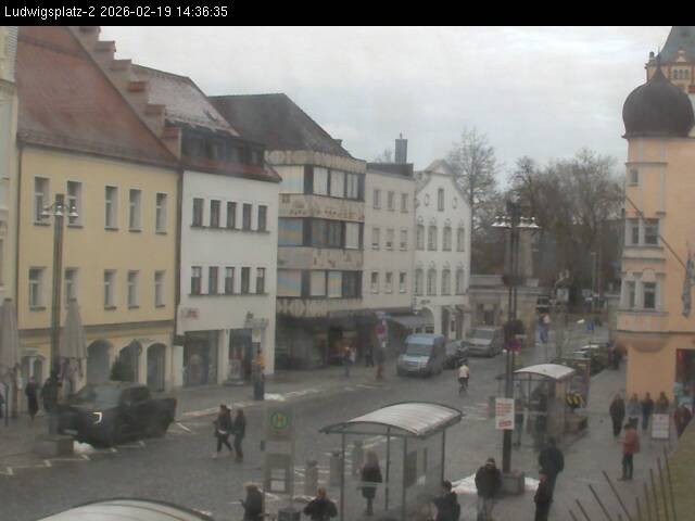 Archiv Foto Webcam Straubing Ludwigsplatz - Blick nach Osten
