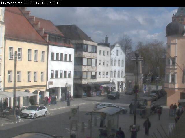 Archiv Foto Webcam Straubing Ludwigsplatz - Blick nach Osten
