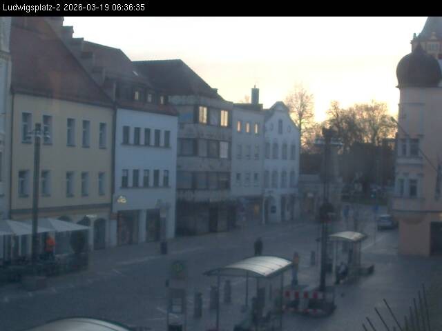 Archiv Foto Webcam Straubing Ludwigsplatz - Blick nach Osten