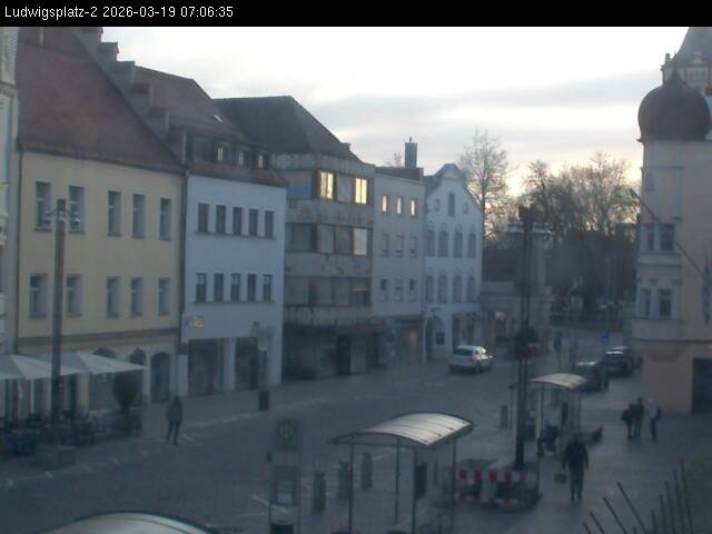 Archiv Foto Webcam Straubing Ludwigsplatz - Blick nach Osten