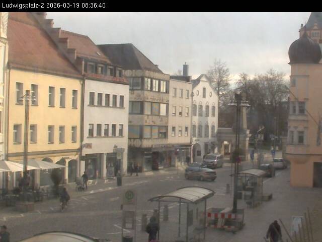 Archiv Foto Webcam Straubing Ludwigsplatz - Blick nach Osten