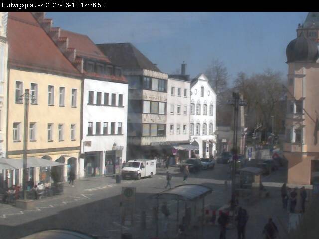 Archiv Foto Webcam Straubing Ludwigsplatz - Blick nach Osten