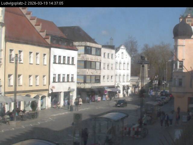 Archiv Foto Webcam Straubing Ludwigsplatz - Blick nach Osten