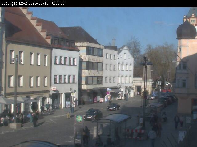 Archiv Foto Webcam Straubing Ludwigsplatz - Blick nach Osten