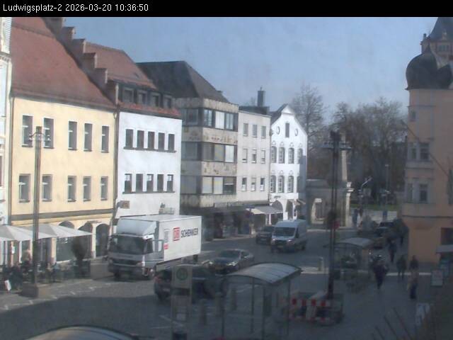 Archiv Foto Webcam Straubing Ludwigsplatz - Blick nach Osten