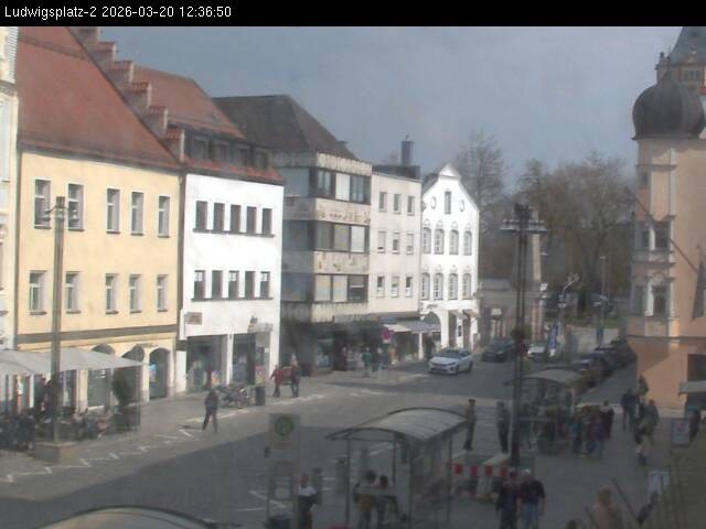 Archiv Foto Webcam Straubing Ludwigsplatz - Blick nach Osten