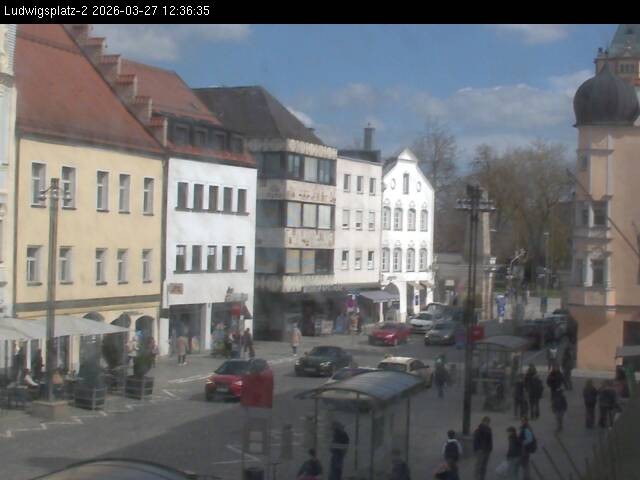 Archiv Foto Webcam Straubing Ludwigsplatz - Blick nach Osten
