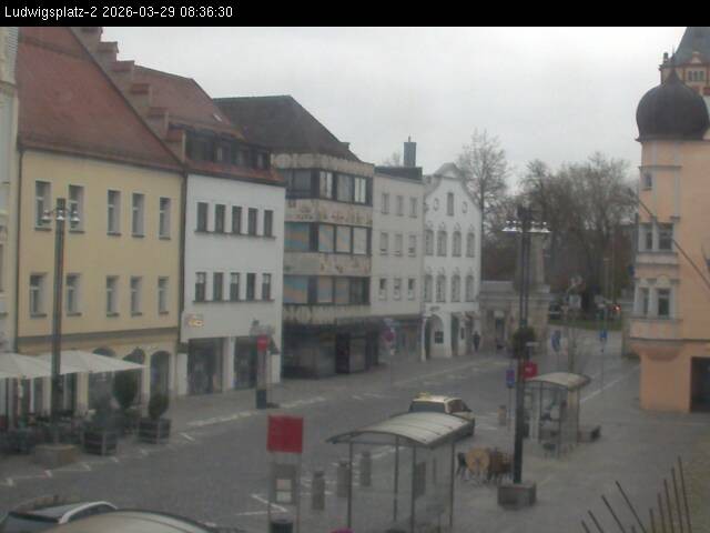 Archiv Foto Webcam Straubing Ludwigsplatz - Blick nach Osten