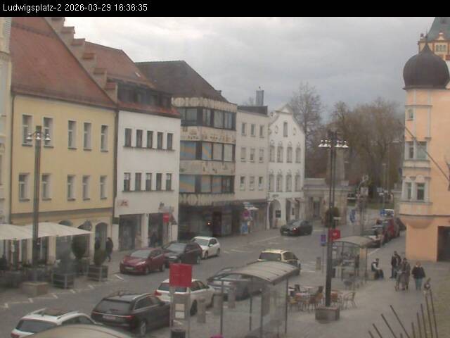 Archiv Foto Webcam Straubing Ludwigsplatz - Blick nach Osten
