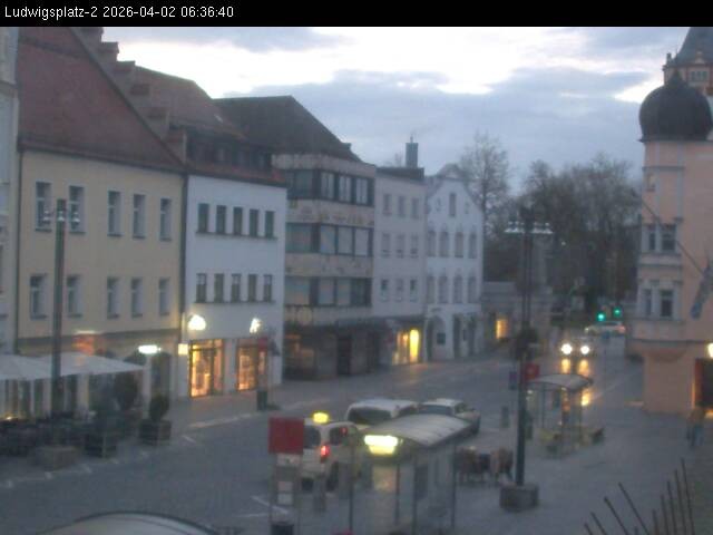 Archiv Foto Webcam Straubing Ludwigsplatz - Blick nach Osten