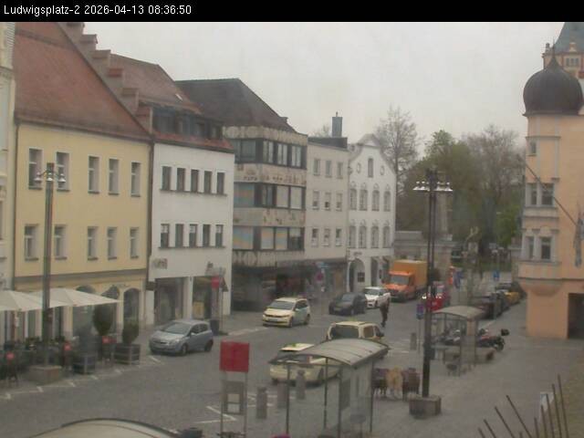 Archiv Foto Webcam Straubing Ludwigsplatz - Blick nach Osten