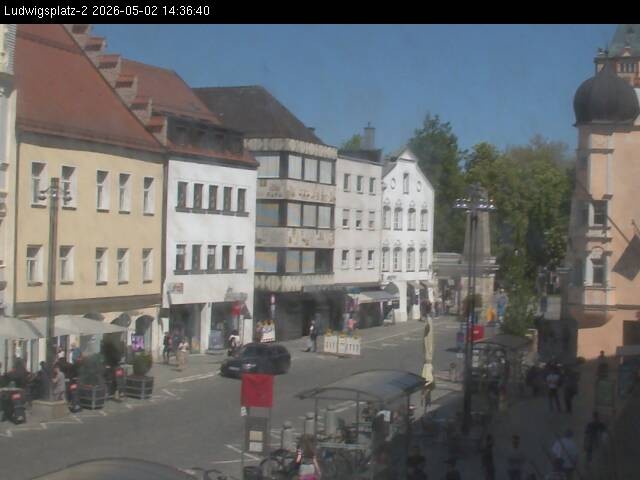 Archiv Foto Webcam Straubing Ludwigsplatz - Blick nach Osten