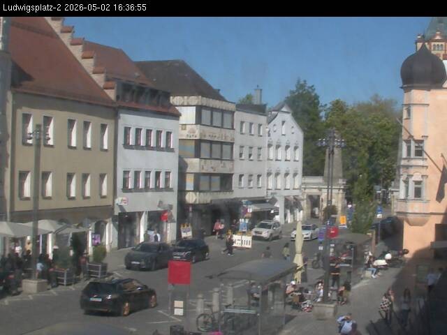 Archiv Foto Webcam Straubing Ludwigsplatz - Blick nach Osten
