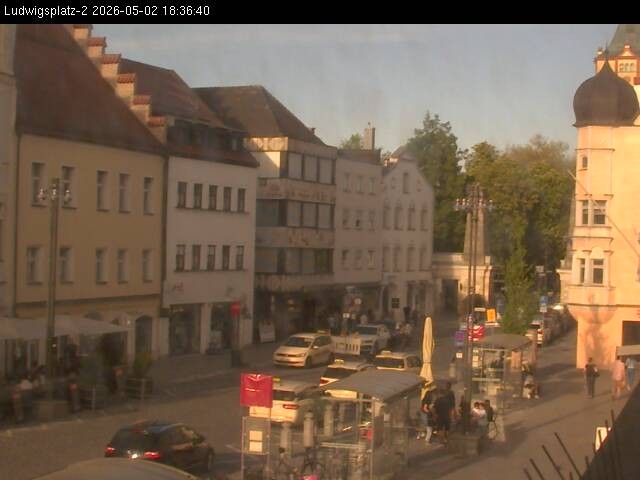 Archiv Foto Webcam Straubing Ludwigsplatz - Blick nach Osten