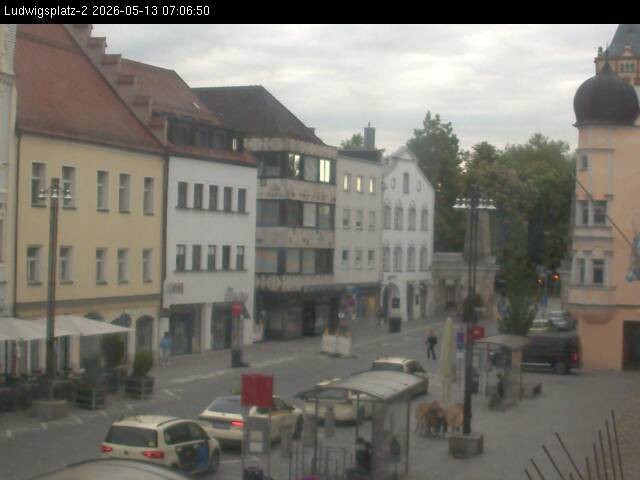 Archiv Foto Webcam Straubing Ludwigsplatz - Blick nach Osten