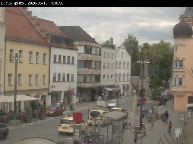 Archiv Foto Webcam Straubing Ludwigsplatz - Blick nach Osten