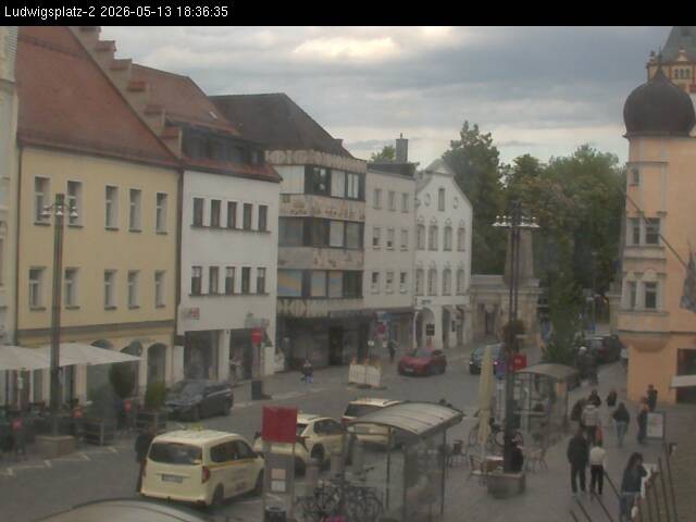 Archiv Foto Webcam Straubing Ludwigsplatz - Blick nach Osten