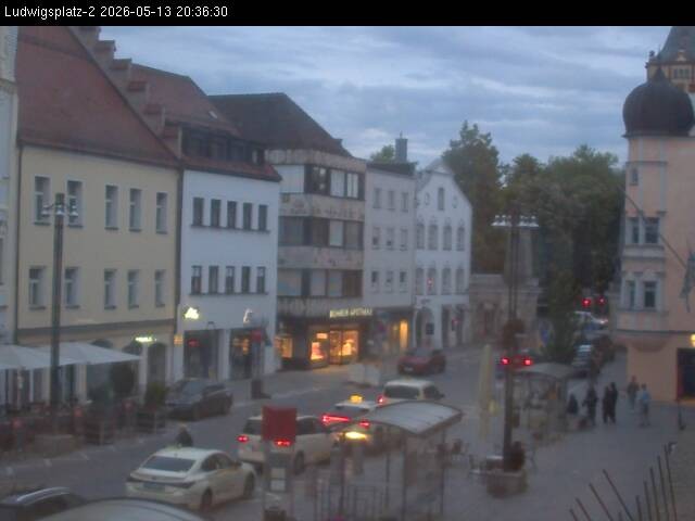 Archiv Foto Webcam Straubing Ludwigsplatz - Blick nach Osten