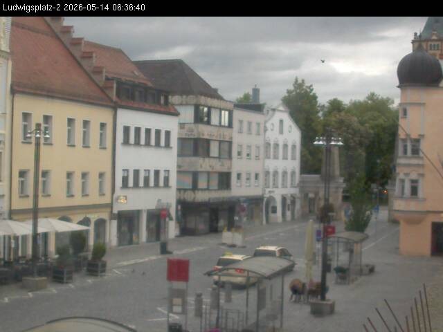 Archiv Foto Webcam Straubing Ludwigsplatz - Blick nach Osten