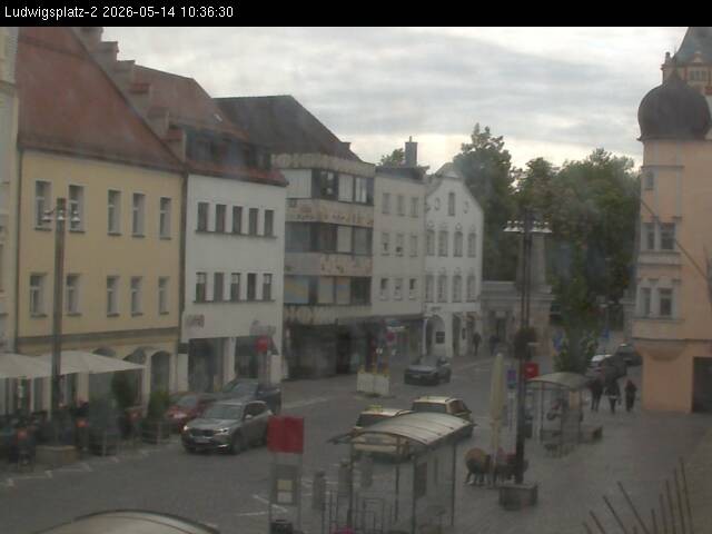 Archiv Foto Webcam Straubing Ludwigsplatz - Blick nach Osten