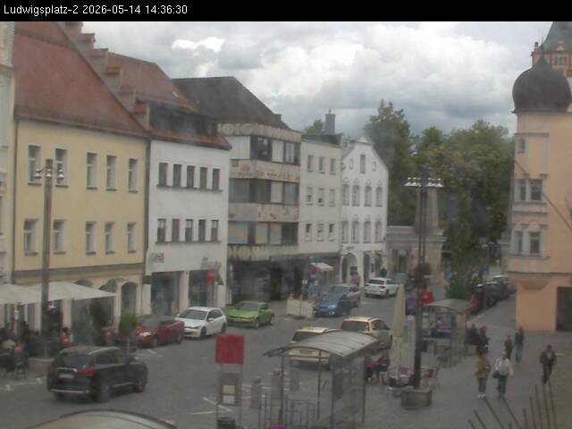 Archiv Foto Webcam Straubing Ludwigsplatz - Blick nach Osten
