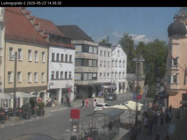 Archiv Foto Webcam Straubing Ludwigsplatz - Blick nach Osten