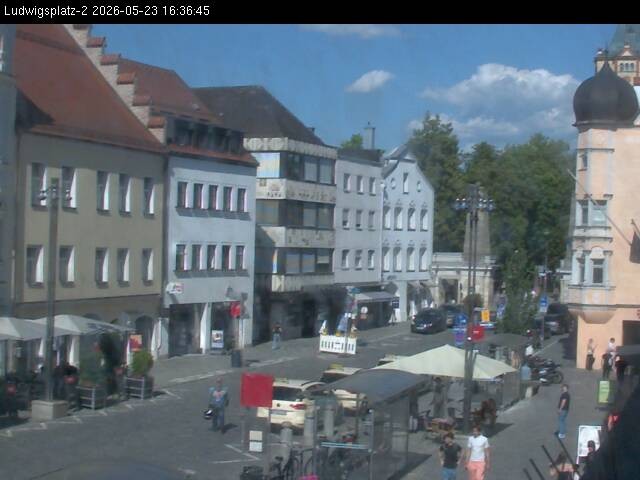 Archiv Foto Webcam Straubing Ludwigsplatz - Blick nach Osten