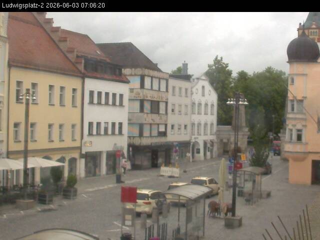 Archiv Foto Webcam Straubing Ludwigsplatz - Blick nach Osten
