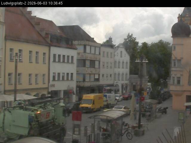Archiv Foto Webcam Straubing Ludwigsplatz - Blick nach Osten