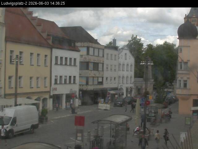 Archiv Foto Webcam Straubing Ludwigsplatz - Blick nach Osten