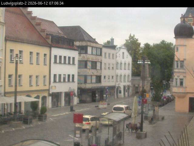 Archiv Foto Webcam Straubing Ludwigsplatz - Blick nach Osten