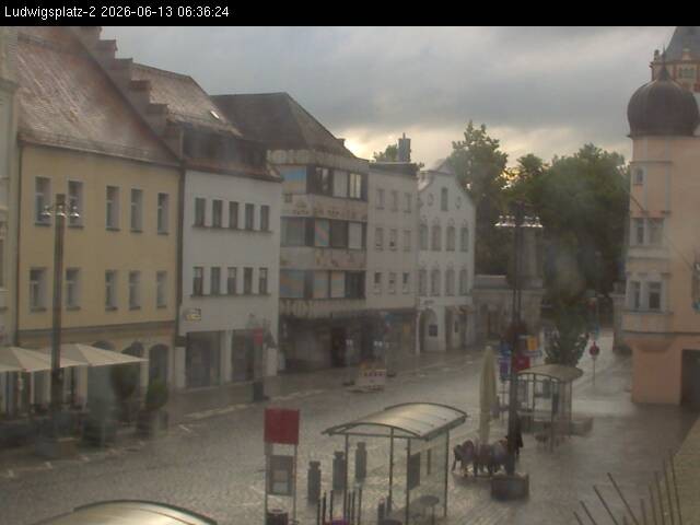 Archiv Foto Webcam Straubing Ludwigsplatz - Blick nach Osten