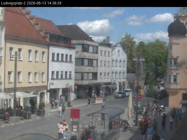 Archiv Foto Webcam Straubing Ludwigsplatz - Blick nach Osten