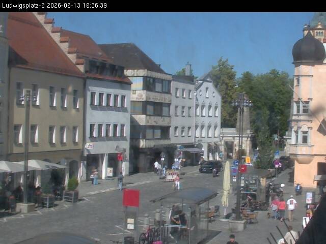 Archiv Foto Webcam Straubing Ludwigsplatz - Blick nach Osten