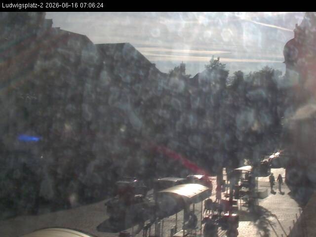 Archiv Foto Webcam Straubing Ludwigsplatz - Blick nach Osten