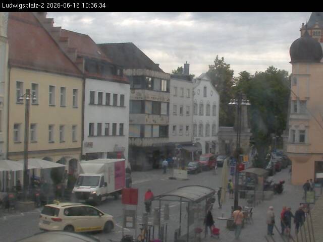 Archiv Foto Webcam Straubing Ludwigsplatz - Blick nach Osten