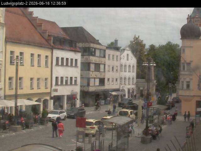 Archiv Foto Webcam Straubing Ludwigsplatz - Blick nach Osten
