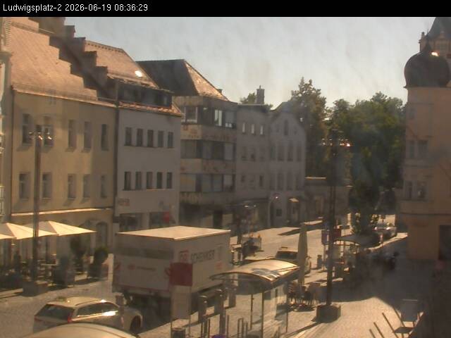 Archiv Foto Webcam Straubing Ludwigsplatz - Blick nach Osten