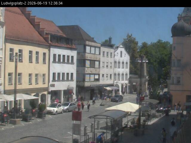 Archiv Foto Webcam Straubing Ludwigsplatz - Blick nach Osten